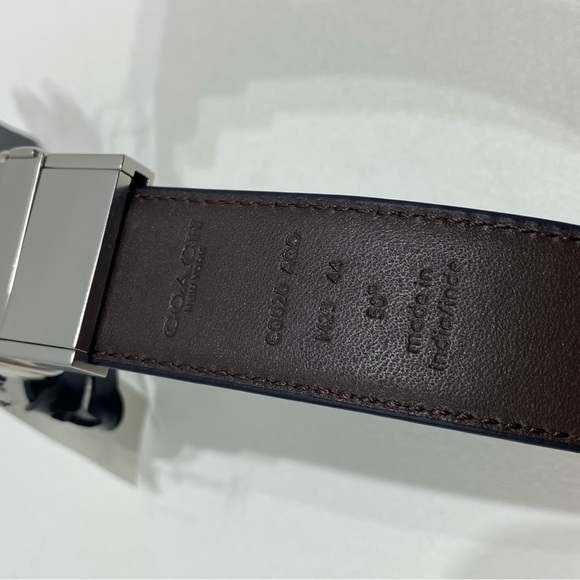 NEW - Coach - Harness Buckle Cut To Size Reversible Belt 32 Mm  - Brown/Black - Picture 3 of 4